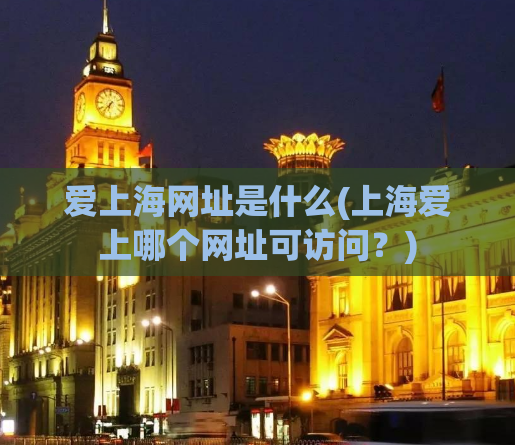 爱上海网址是什么(上海爱上哪个网址可访问？)