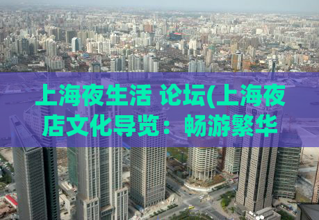上海夜生活 论坛(上海夜店文化导览：畅游繁华夜生活场所)