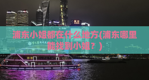 浦东小姐都在什么地方(浦东哪里能找到小姐？)