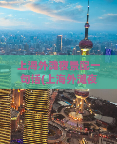 上海外滩夜景配一句话(上海外滩夜景：城市的流动之美)